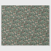 Bird Lovers Canada Geese Pattern Sage Green Cadeaupapier (Vlak)