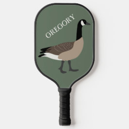 Bird Lovers Canada Goose Illustration Personalized Pickleball Paddle