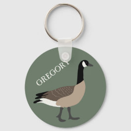 Bird Lovers Canada Goose Illustration Personalized Sleutelhanger