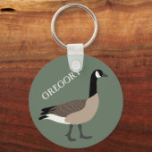 Bird Lovers Canada Goose Illustration Personalized Sleutelhanger (Voorkant)