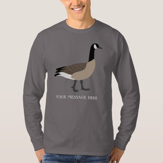 Bird Lovers Canada Goose Illustration Personalized T-shirt (Voorkant)