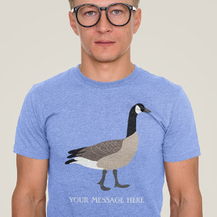 Bird Lovers Canada Goose Illustration Personalized Tri-Blend Shirt