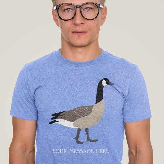 Bird Lovers Canada Goose Illustration Personalized Tri-Blend Shirt