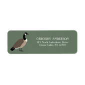 Bird Lovers Canada Goose Return Address Etiket (Voorkant)