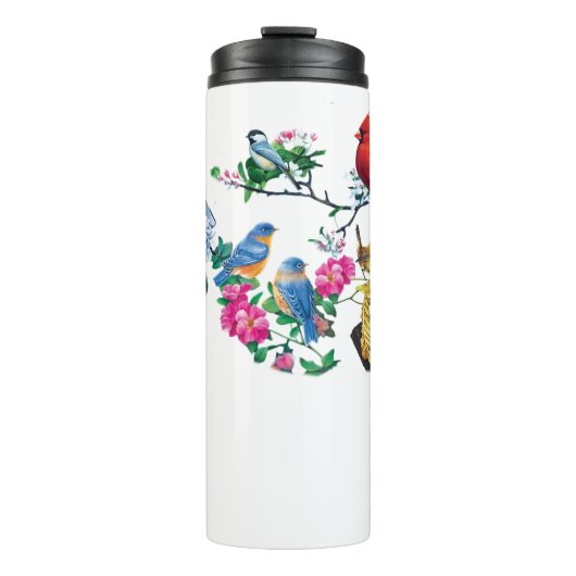 Bird Lovers Water Travel Mug Thermosbeker (Voorkant)