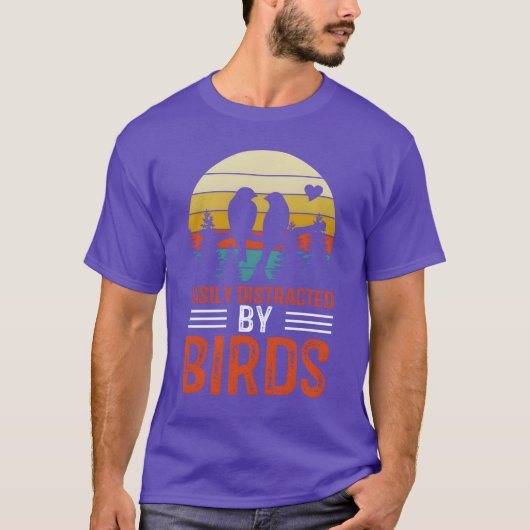 Bird Loversee voor Vrouwen Mannen gemakkelijk afge T-shirt (Voorkant)