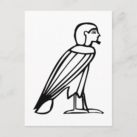 Bird man (Soul), Egyptische hiërogliefje Briefkaart (Voorkant)
