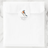 Bird Memorial Funeral Seed Packet Ronde Sticker (Tas)