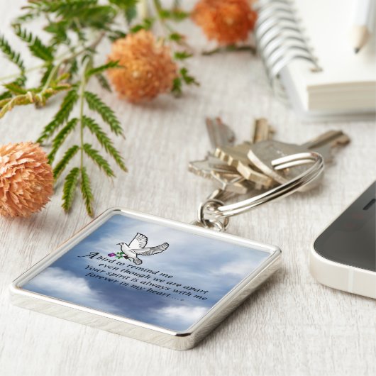 Bird Memorial Poem Sleutelhanger (Zijkant)