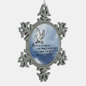 Bird Memorial Poem Tin Sneeuwvlok Ornament (Links)