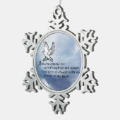 Bird Memorial Poem Tin Sneeuwvlok Ornament (Rechts)