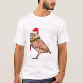 Bird Merry Kerstmis Ornament Burroroeiing T-shirt (Voorkant)