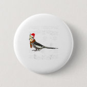 Bird Merry kerstOrnament Cockatiel Ronde Button 5,7 Cm (Voorkant)