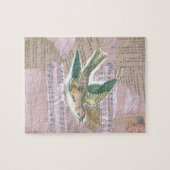Bird Mixed Media Collage Legpuzzel (Horizontaal)