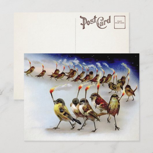  Bird Mob Kerst Briefkaart