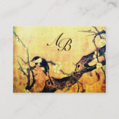 BIRD MONOGRAM Gold Geel Bruin Pearl Visitekaartje (Achterkant)