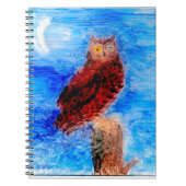 Bird Moonlight Owl Notitieboek (Voorkant)