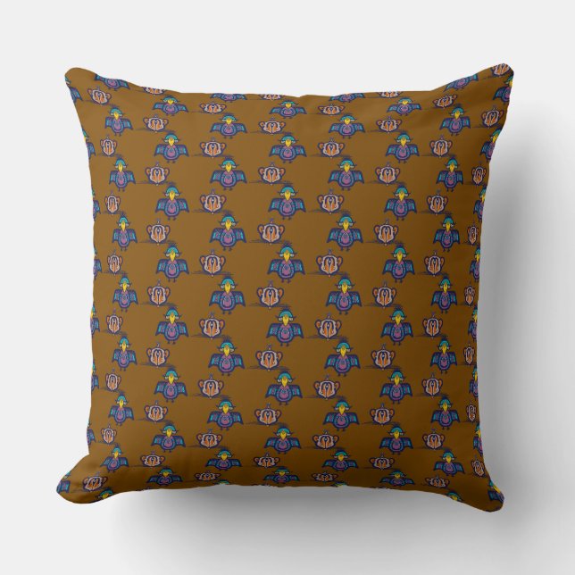 Bird & Mouse Throw Pillow Kussen (Voorkant)