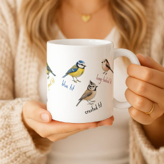 Bird Mug – Garden Birds Watercolour Coffee Cup Koffiemok