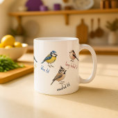 Bird Mug – Garden Birds Watercolour Coffee Cup Koffiemok