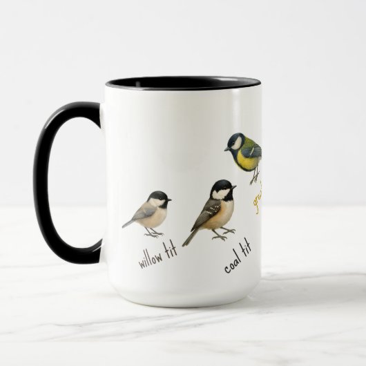 Bird Mug – Garden Birds Watercolour Coffee Cup Mok (Links)