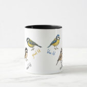 Bird Mug – Garden Birds Watercolour Coffee Cup Mok (Midden)