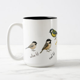 Bird Mug – Garden Birds Watercolour Coffee Cup Tweekleurige Koffiemok