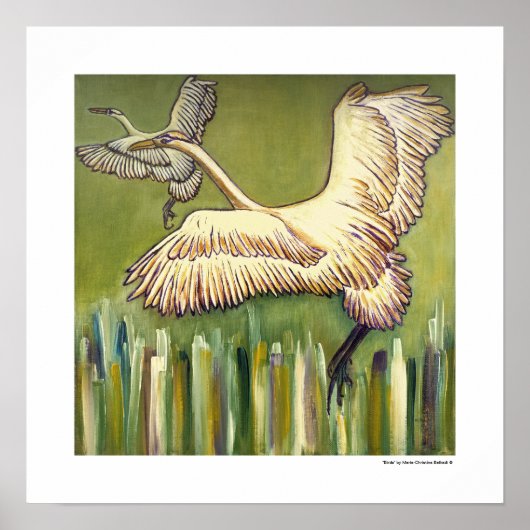 Bird Natuur Landscape Painting Poster Art Gifts (Voorkant)