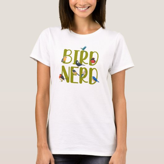 Bird Nerd Bird Watching T-shirt (Voorkant)