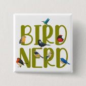 Bird Nerd Bird Watching Vierkante Button 5,1 Cm (Voorkant)