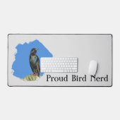 Bird Nerd  Black Starling Cactus Birdwatcher Bureaumat (Keyboard & Muis)