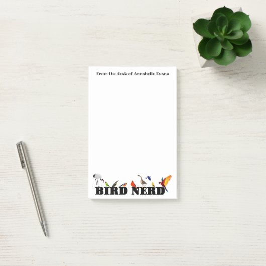 Bird Nerd Bold Personaliseren Post-it® Notes (Kantoor)