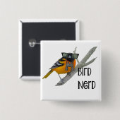 Bird Nerd Button Pin (Voorkant /achterkant)