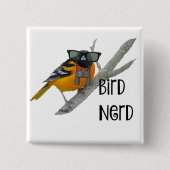 Bird Nerd Button Pin (Voorkant)