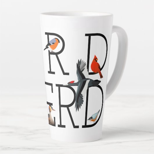 Bird Nerd Classic Collectie Latte Mok (Rechterhoek)