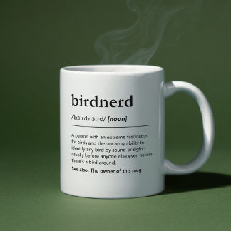 Bird Nerd Definition Funny Birdwatcher Gift Koffiemok