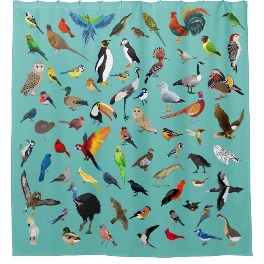 Bird Nerd Douchegordijn (Voorkant)