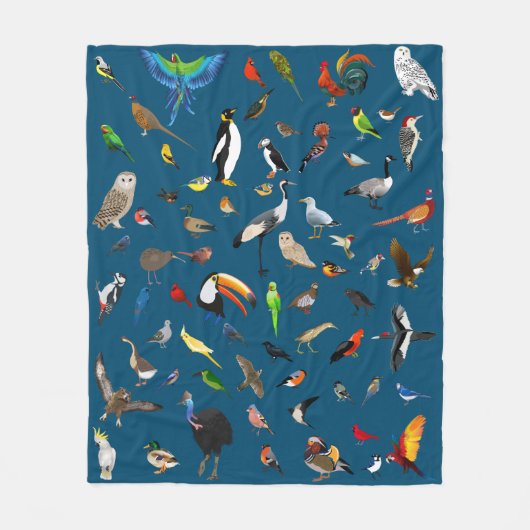 Bird Nerd Fleece Blanket Deken (Voorkant)