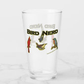 Bird Nerd Fun Beer Glass Glas (Achterkant)