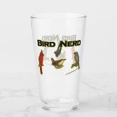 Bird Nerd Fun Beer Glass Glas (Voorkant)