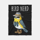 Bird Nerd Funny Bird Watching Birding Bird Lover W Fleece Deken (Voorkant)