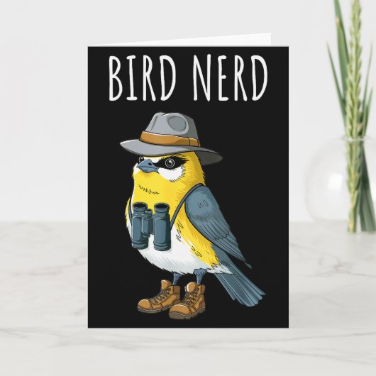 Bird Nerd Funny Bird Watching Birding Bird Lover W Kaart (Voorkant)