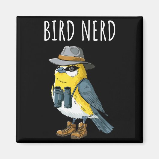Bird Nerd Funny Bird Watching Birding Bird Lover W Magneet (Voorkant)
