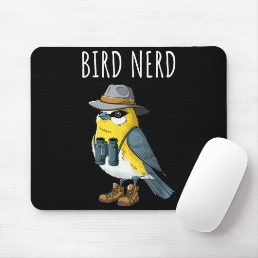 Bird Nerd Funny Bird Watching Birding Bird Lover W Muismat (Met muis)