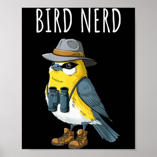 Bird Nerd Funny Bird Watching Birding Bird Lover W Poster (Voorkant)