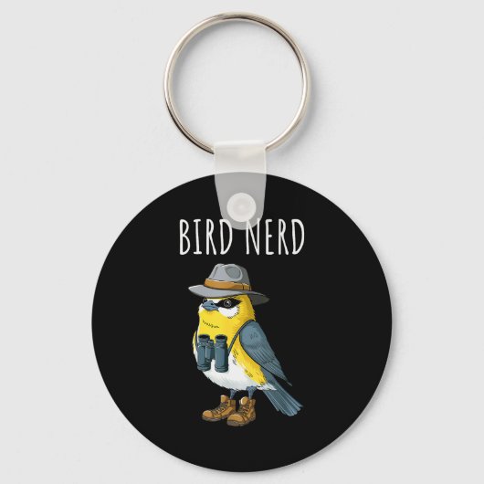 Bird Nerd Funny Bird Watching Birding Bird Lover W Sleutelhanger (Voorkant)