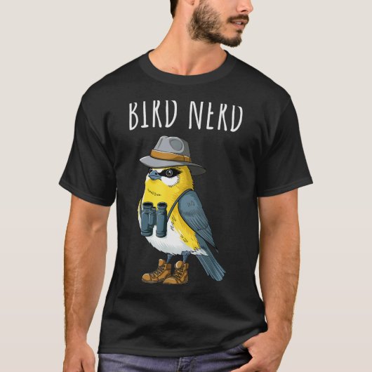 Bird Nerd Funny Bird Watching Birding Bird Lover W T-shirt (Voorkant)