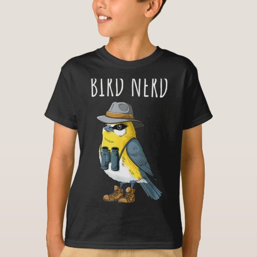 Bird Nerd Funny Bird Watching Birding Bird Lover W T-shirt (Voorkant)