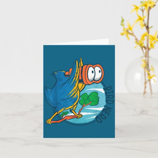 Bird Nerd Funny Bird Watching Birds Lover Ornithol Kaart (Gele Bloem)