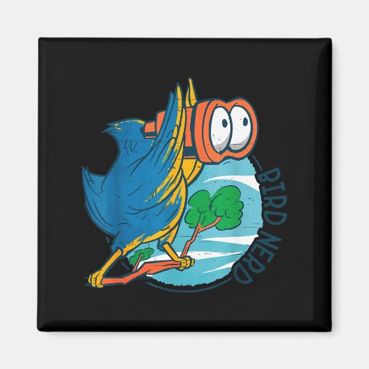 Bird Nerd Funny Bird Watching Birds Lover Ornithol Magneet (Voorkant)